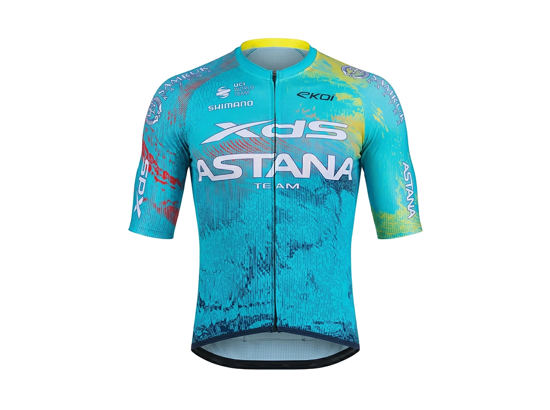 【激レア】 / 異素材ハイブリッド/ナイロン×ジャージ/トレフォイル 商品詳細 自転車 | XDS-ASTANA Replica Jersey）（EKOI｜自転車ライフ